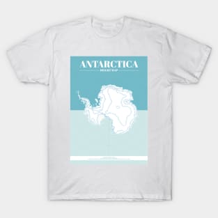 Antarctica Contour Map T-Shirt